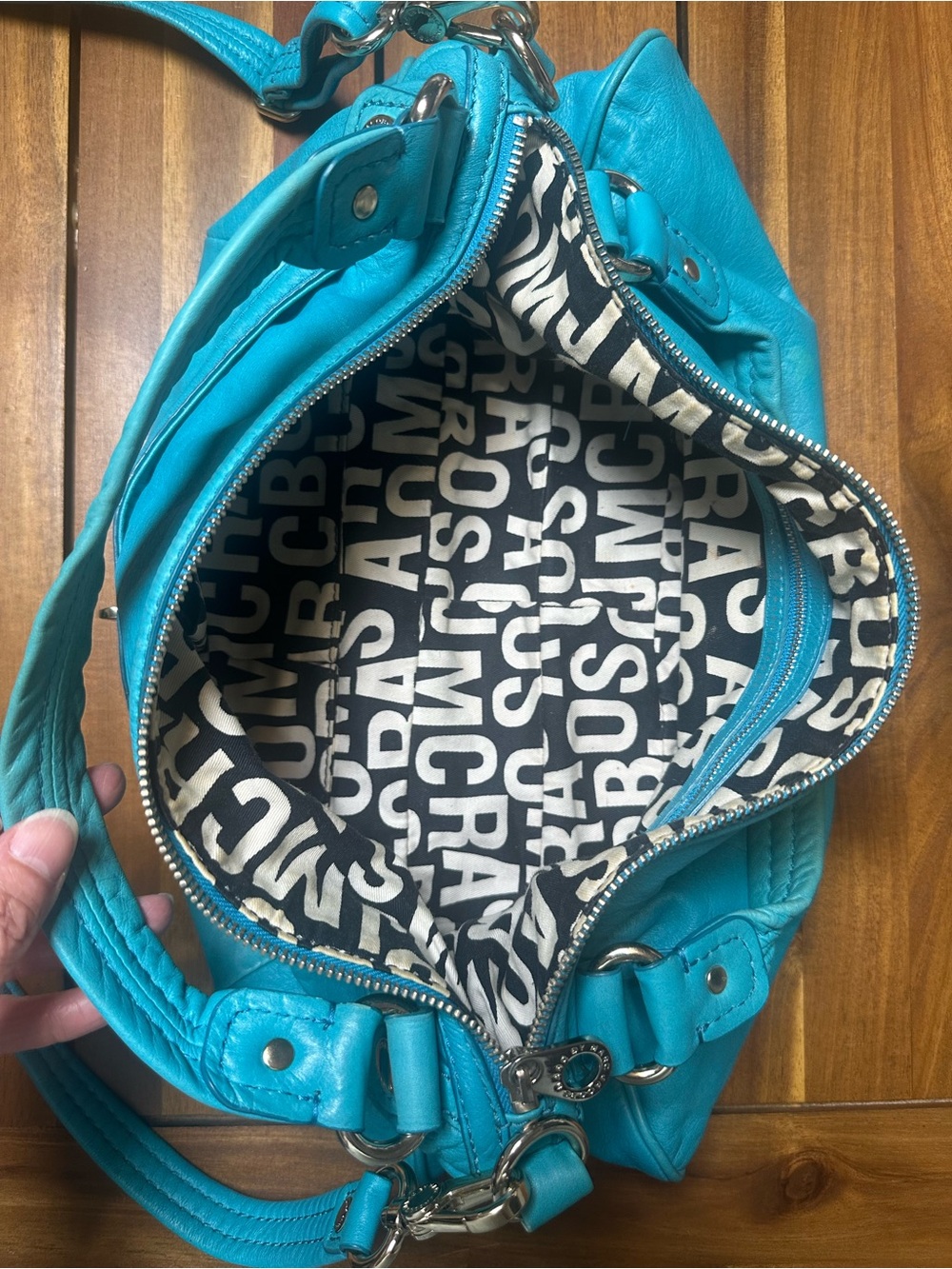 Marc by Marc Jacobs Turquoise Soft Leather Shoulder Bag - Picture 7 of 10